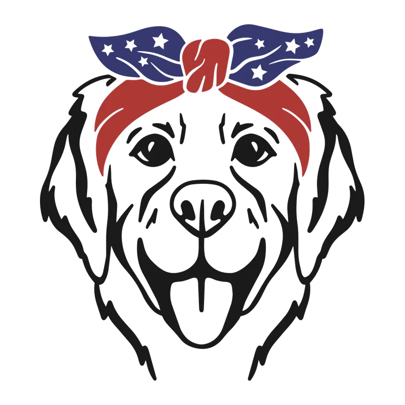 4th of July Bandana Dog