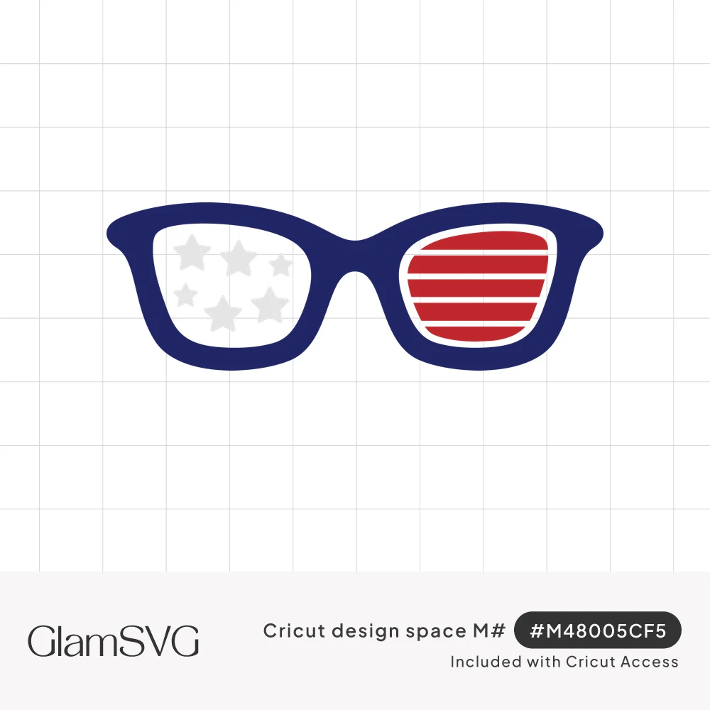 Navy blue sunglasses with one lens of gray stars and one lens of red and white stripes, American flag style