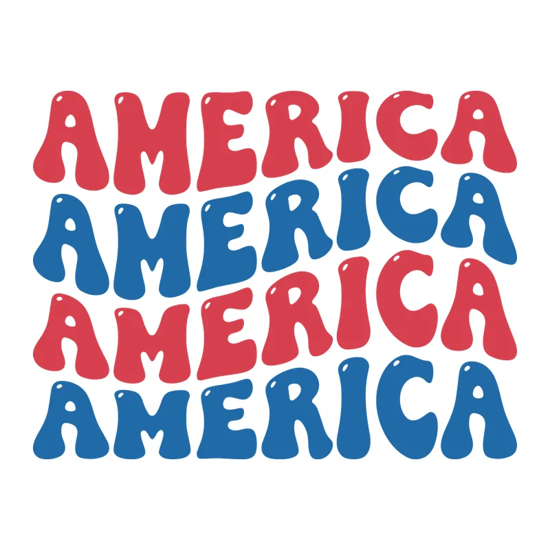 Retro Wavy America Stack