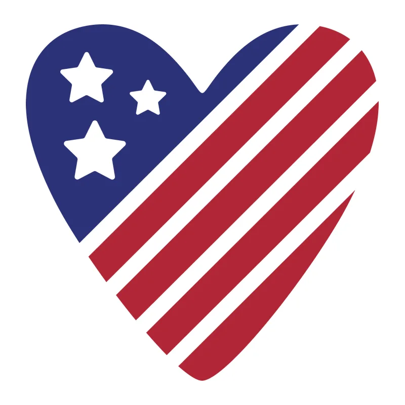 American Flag Heart