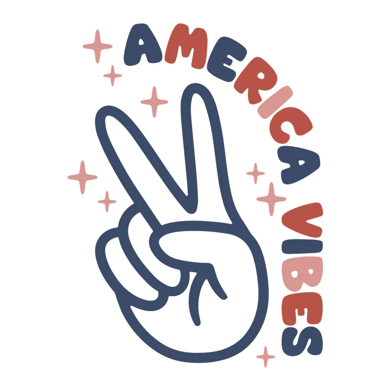 America Vibes Peace Sign