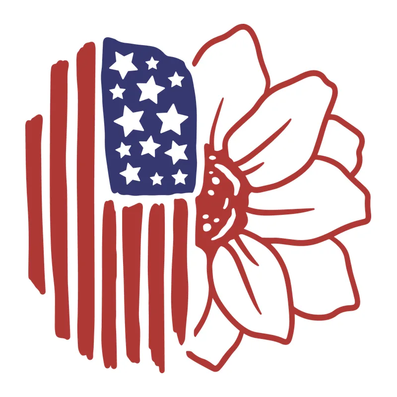 American Flag Sunflower