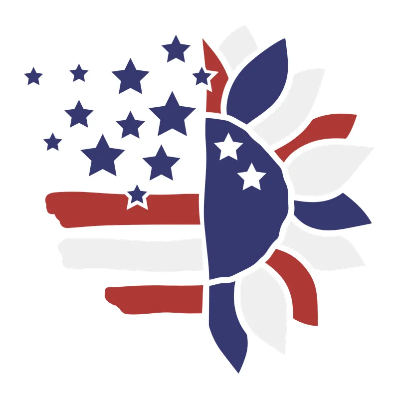 American Flag Sunflower