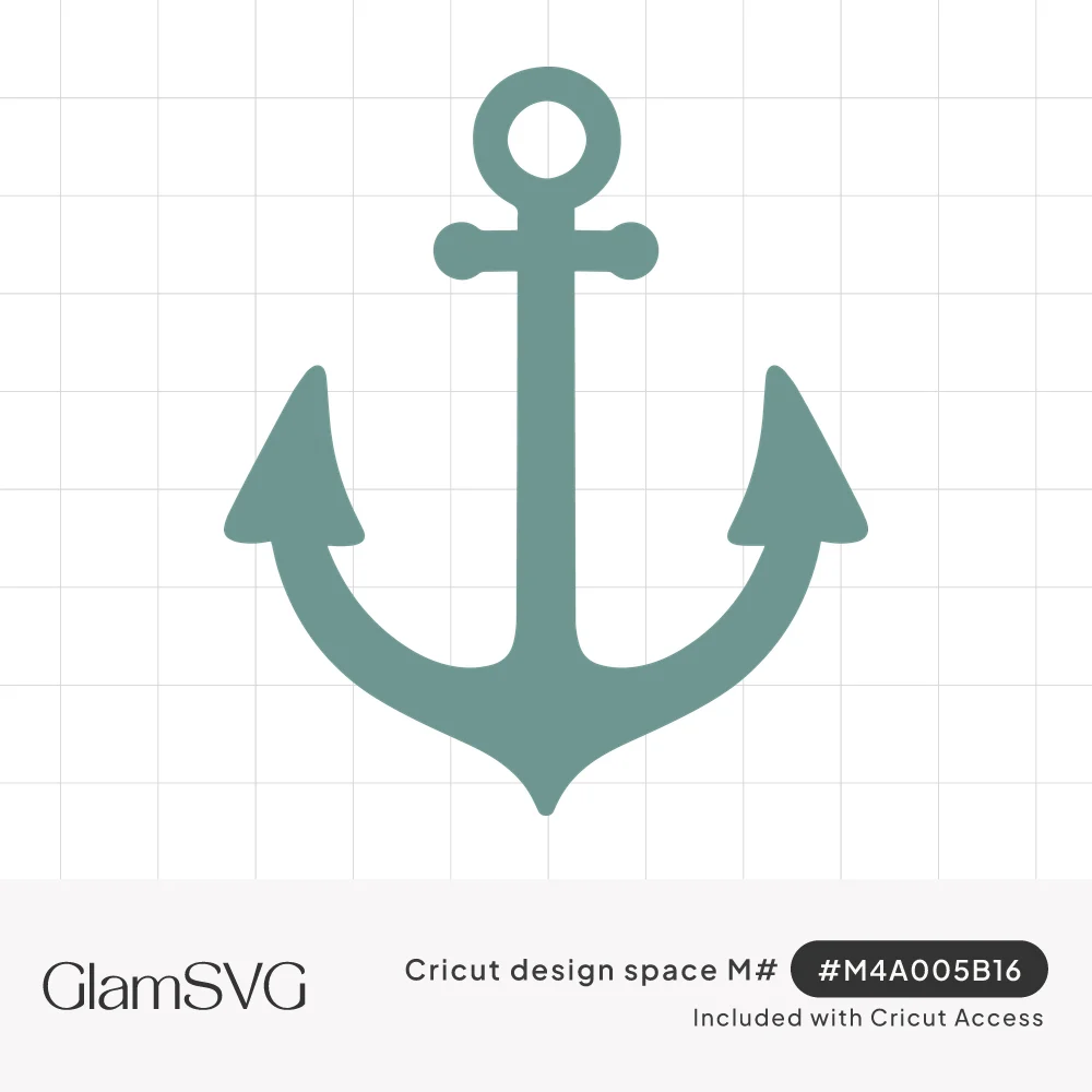 Solid teal anchor silhouette with a top ring, short crossbar and two curved arms with pointed flukes