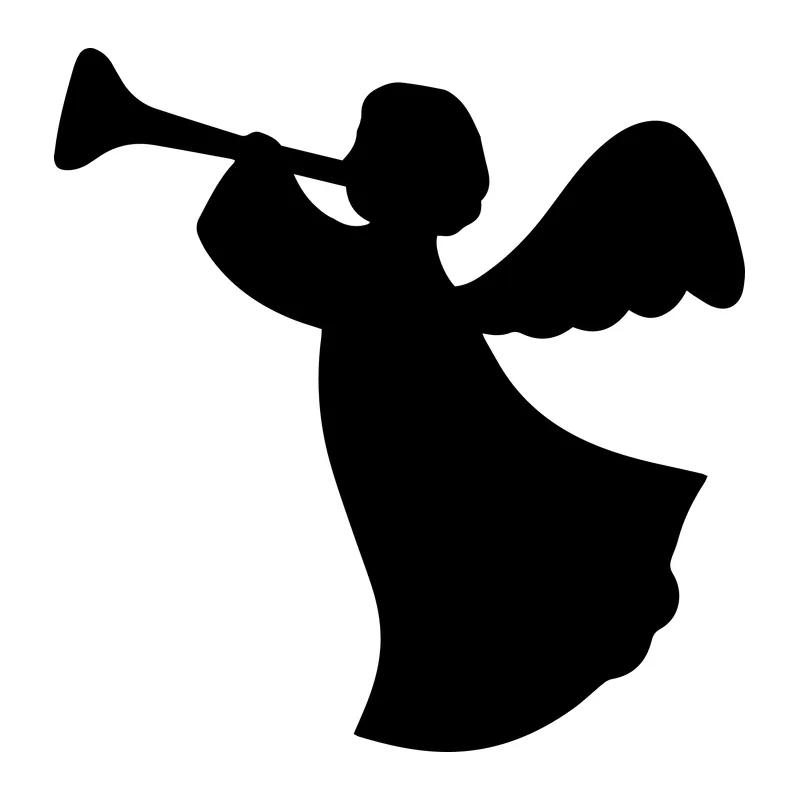 Trumpeting Angel Silhouette