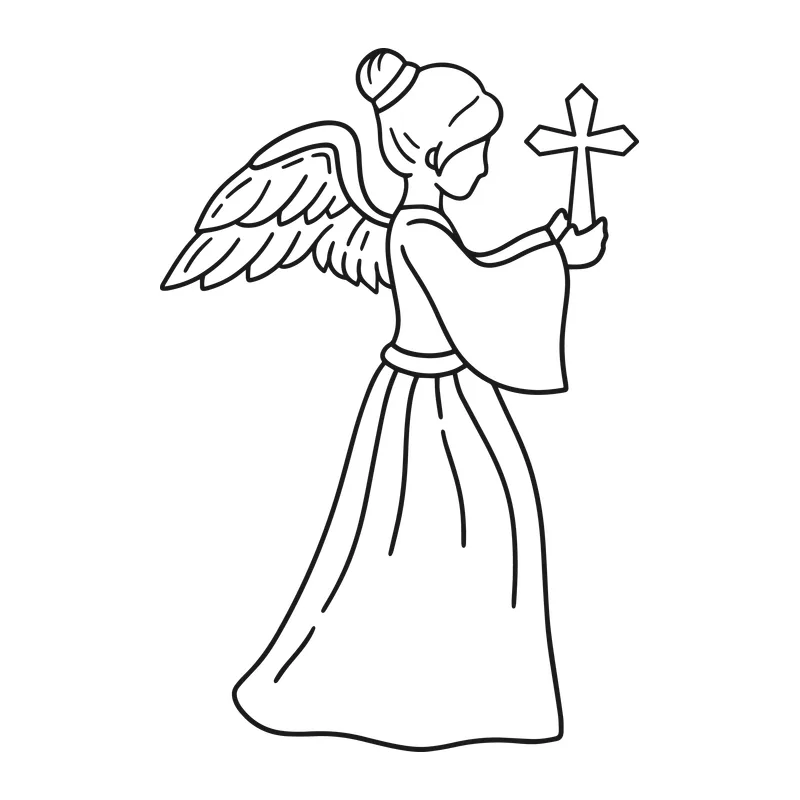 Angel Holding a Cross