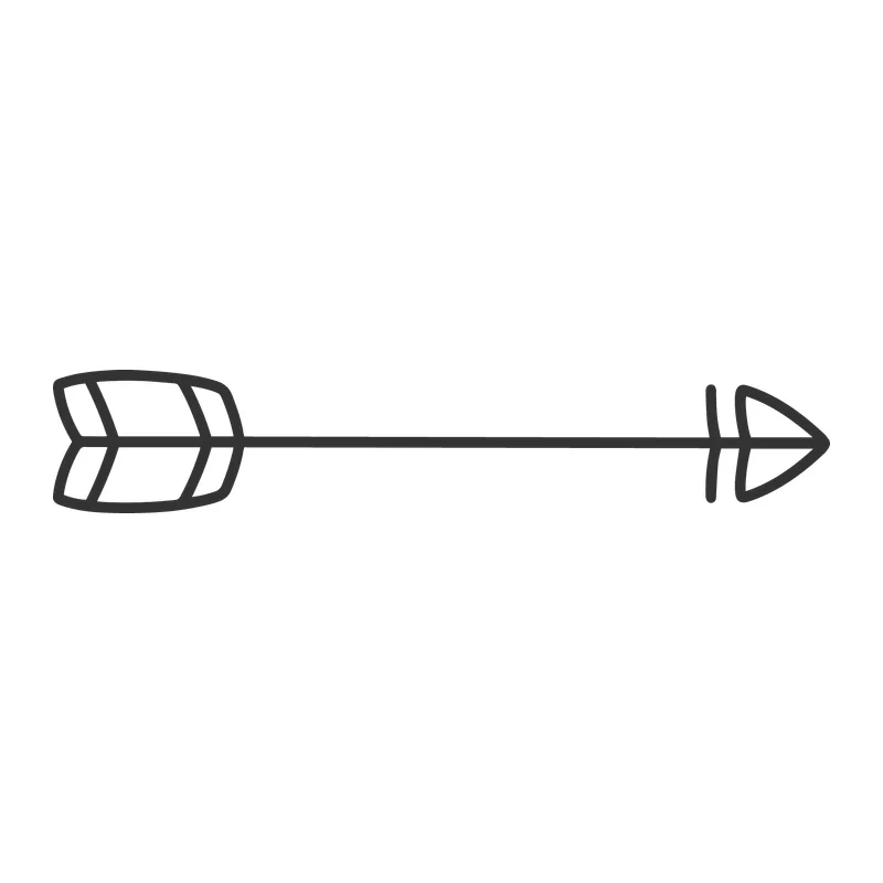 Hand-Drawn Boho Arrow