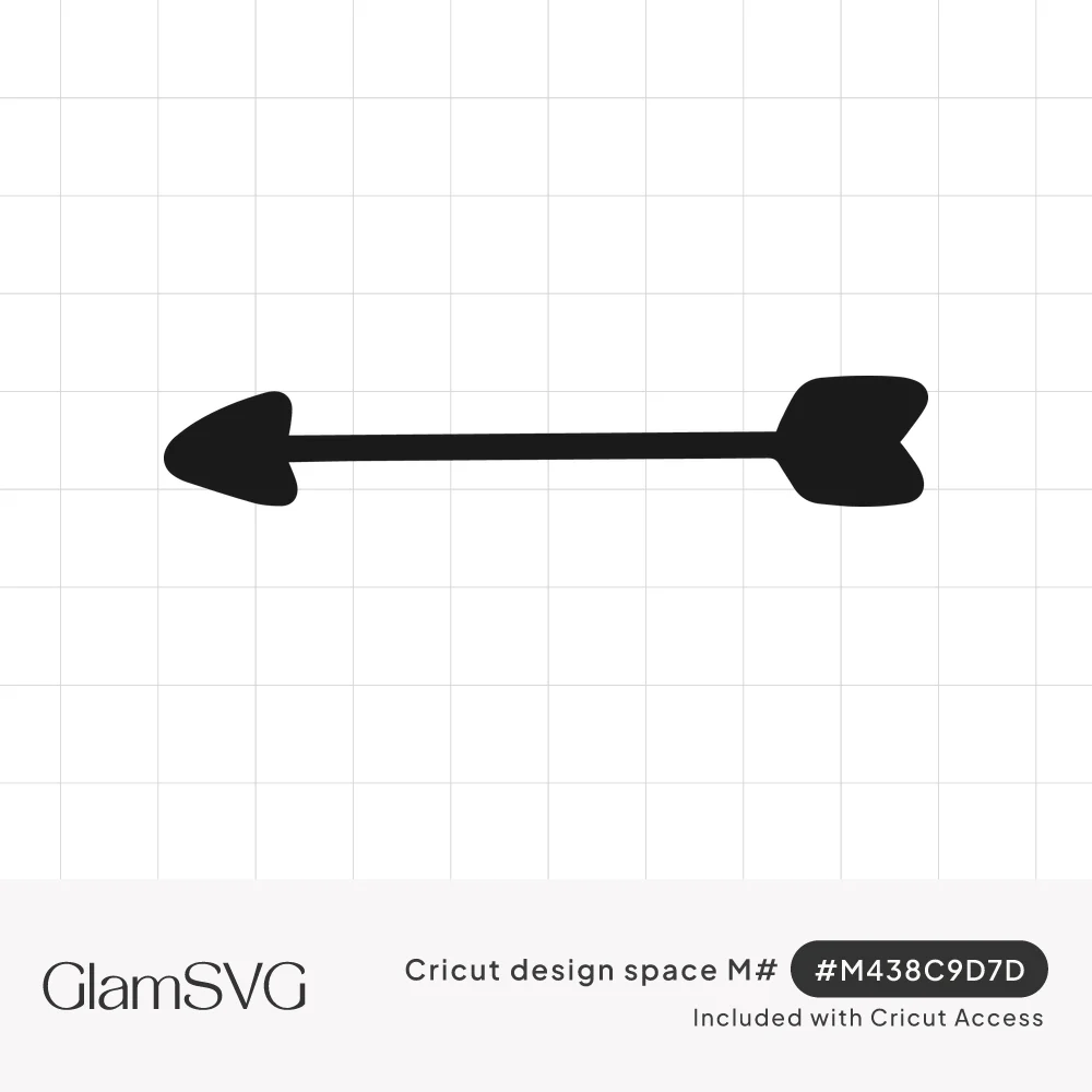 Solid black horizontal arrow with a rounded pointed tip and a notched fletching on a white background