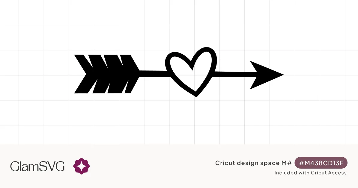 Arrow and Heart SVG for Cricut | GlamSVG