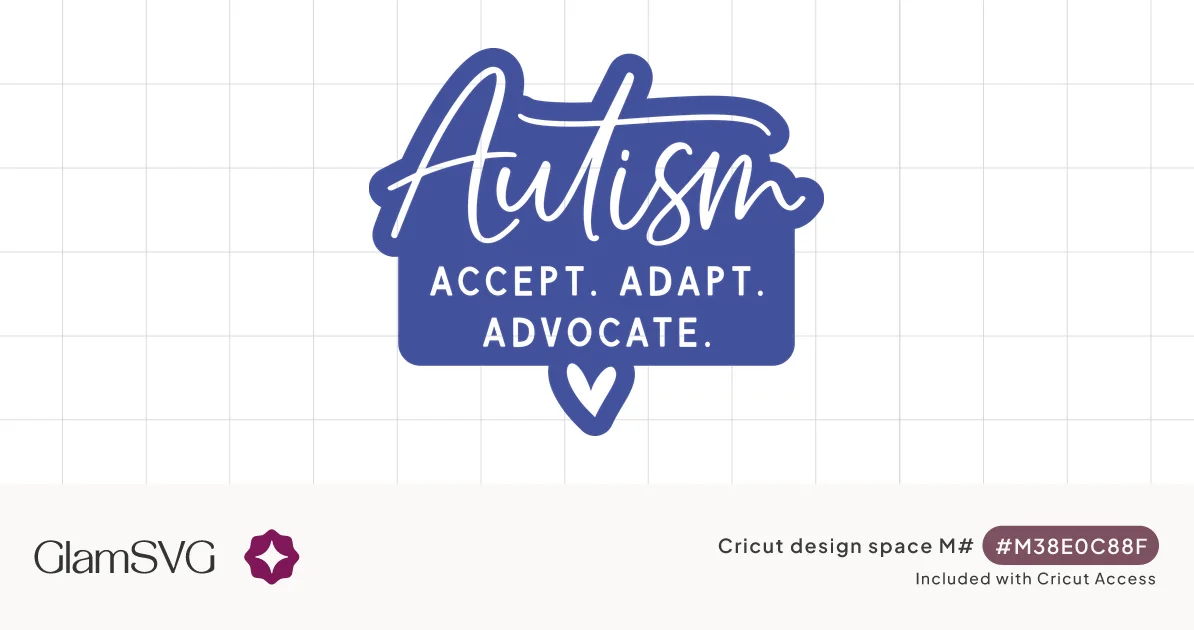 Autism Accept Adapt Advocate SVG for Cricut | GlamSVG