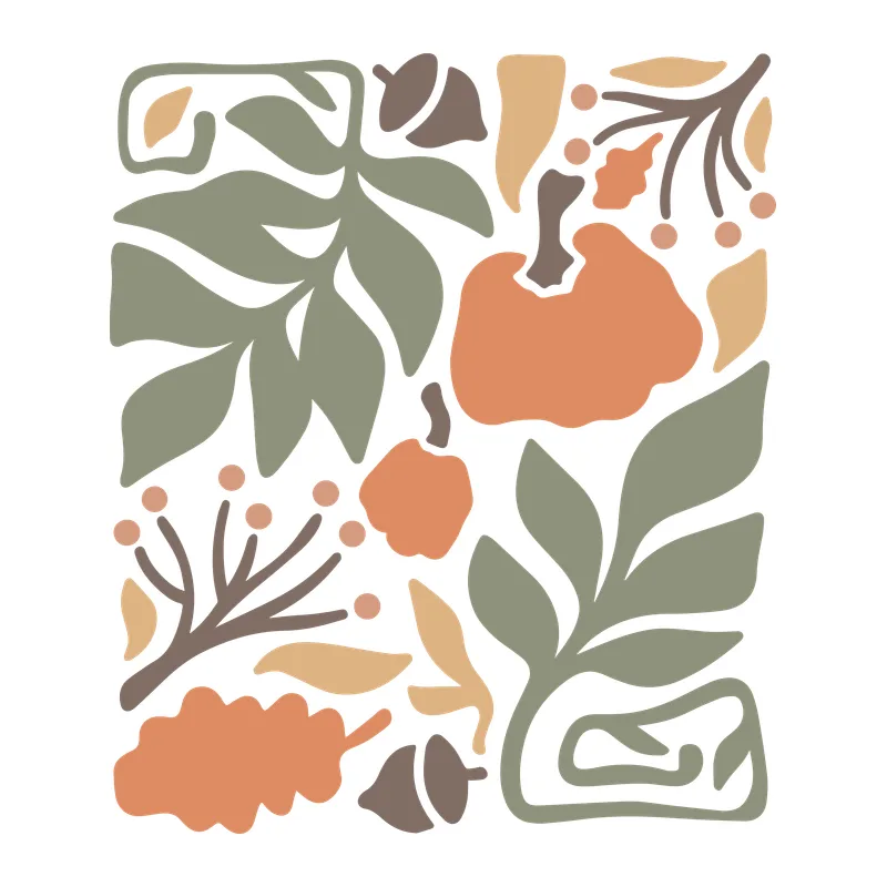 Autumn Botanical Collage