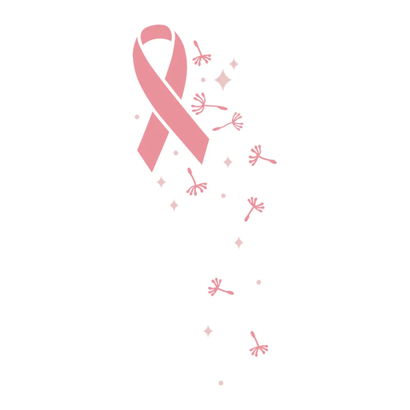 Awareness Ribbon and Dandelion Seeds