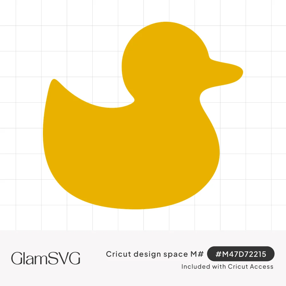 Solid golden-yellow silhouette of a baby duck facing right with a round head, short beak and upturned tail