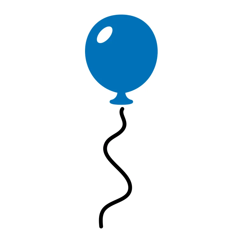 Blue Party Balloon