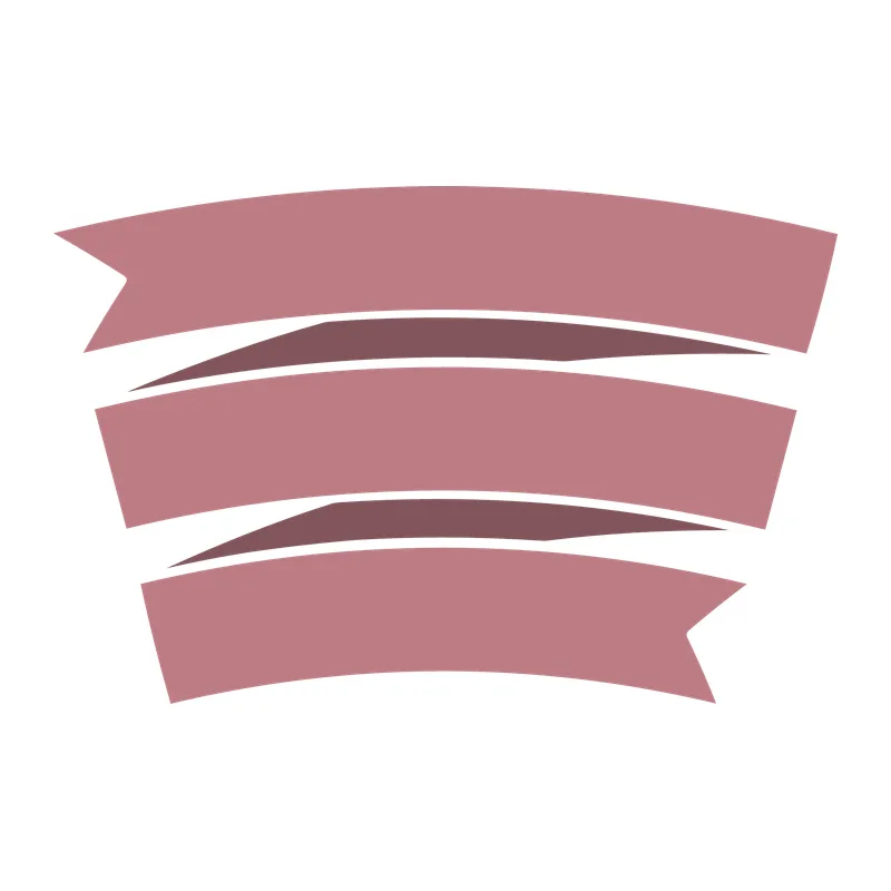 Stacked Ribbon Banner