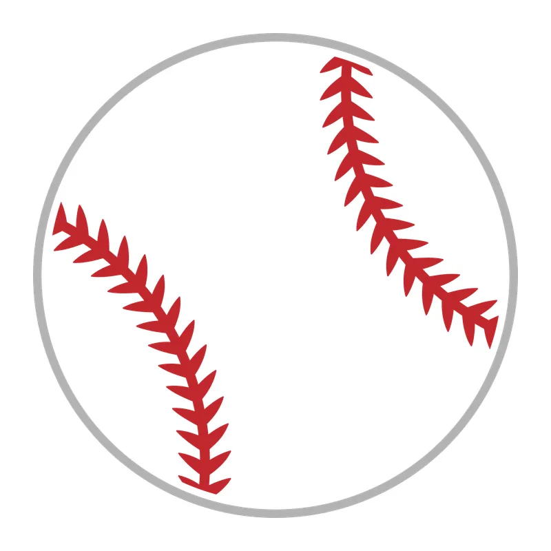 Baseball With Red Stitching