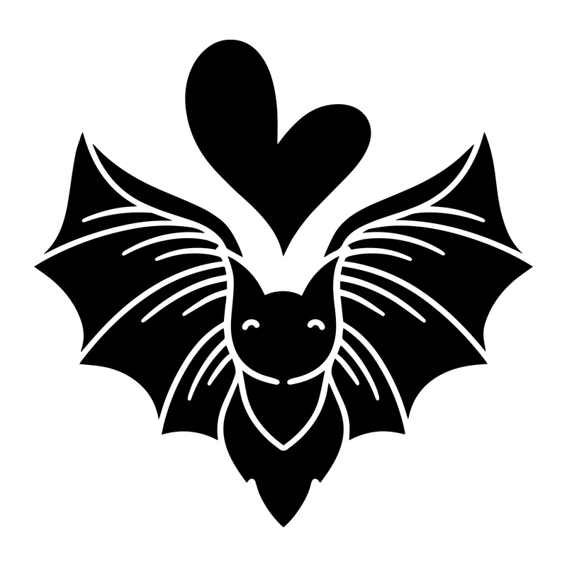 Smiling Bat With Heart