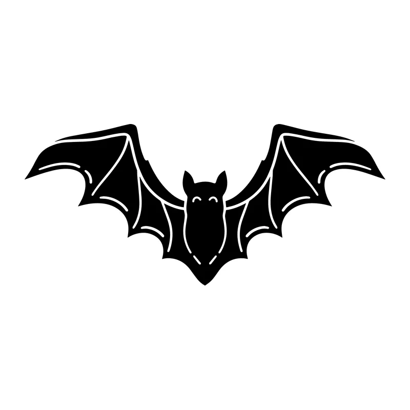 Flying Bat Silhouette