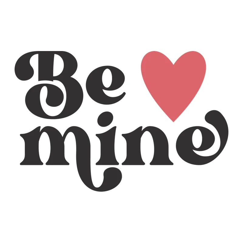 Be Mine Retro Heart
