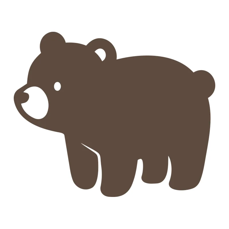 Cute Brown Bear Silhouette