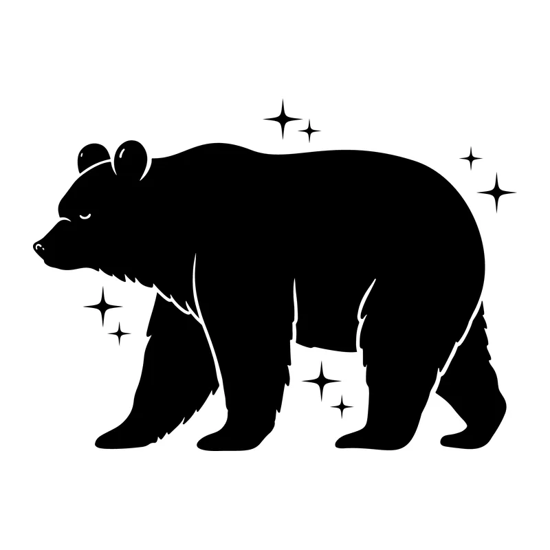 Walking Bear With Sparkles