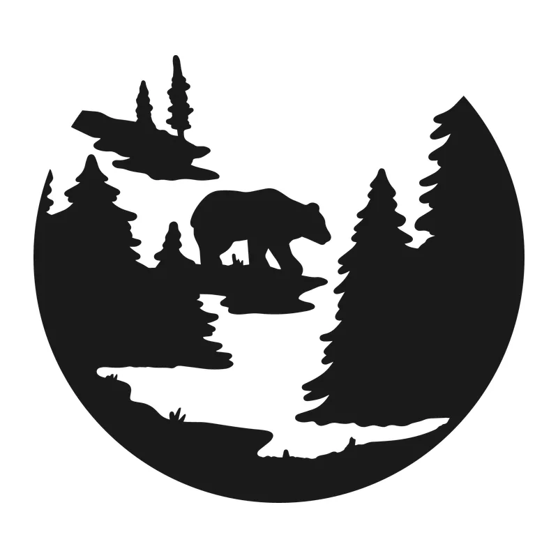 Bear in Forest Scene