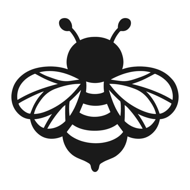 Bold Silhouette Bumble Bee