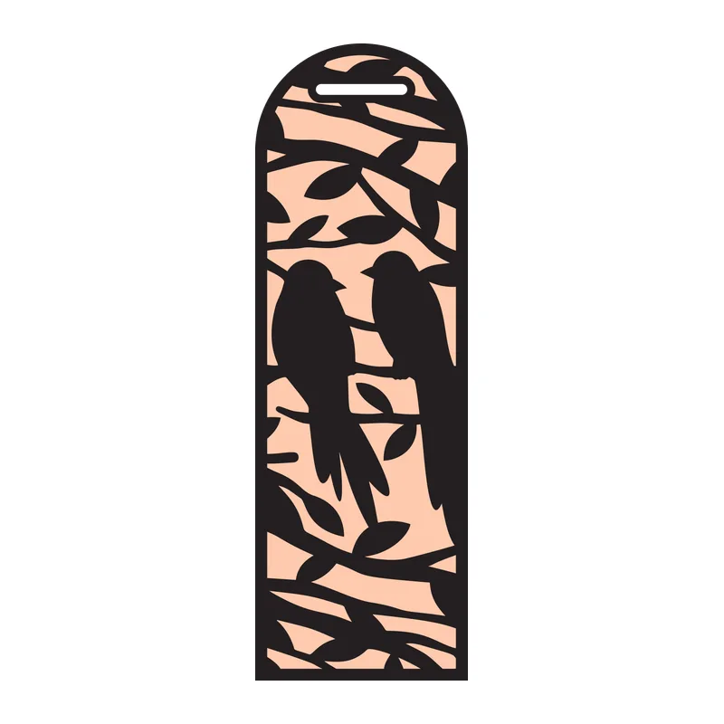Lovebirds on Branches Bookmark
