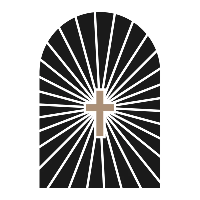 Boho Cross Sunburst Arch