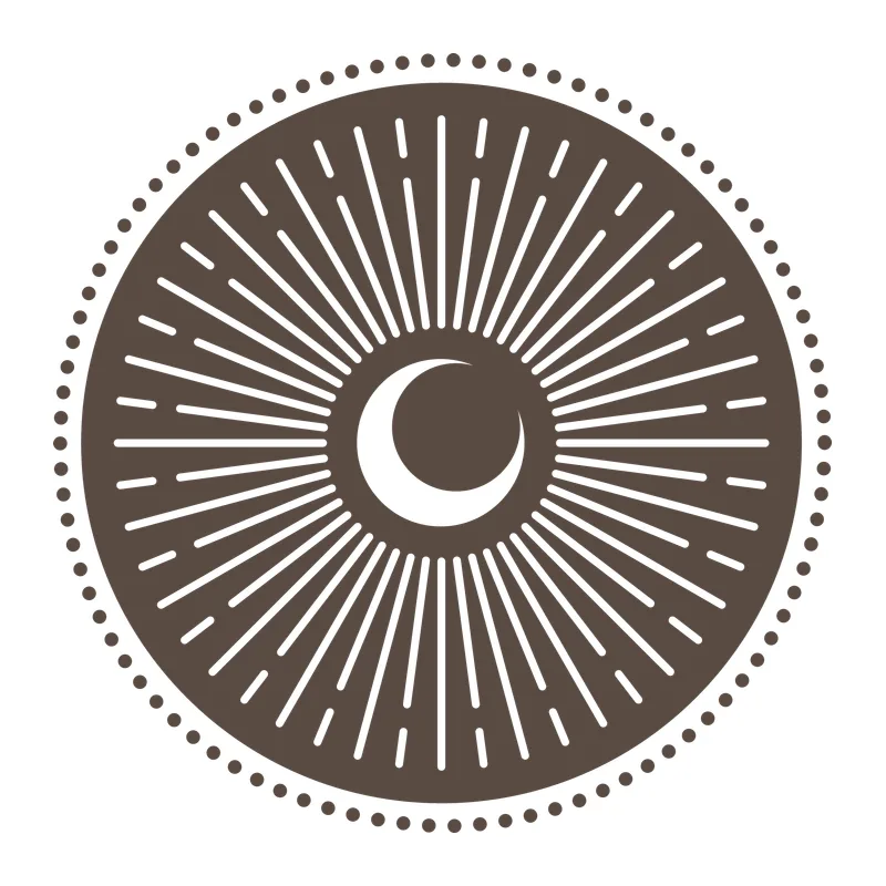 Boho Crescent Moon Sunburst