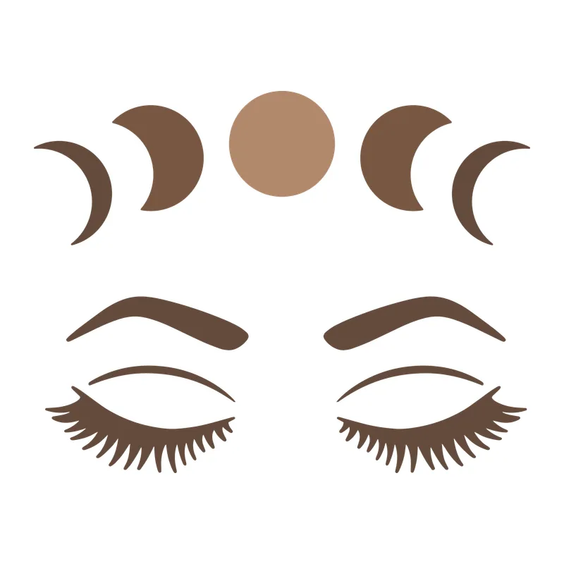Boho Moon Phase Face