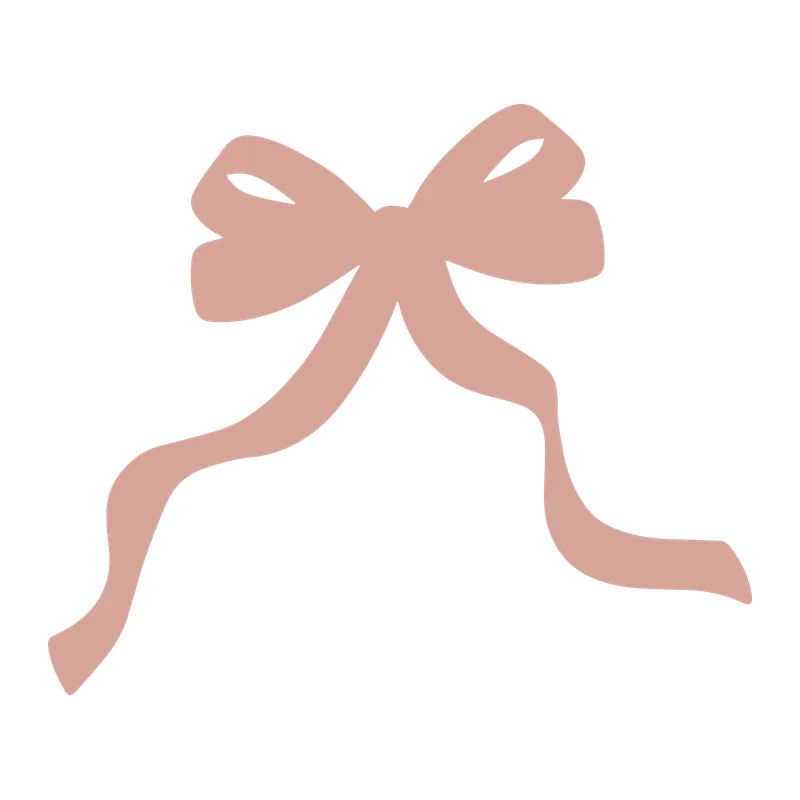 Dusty Pink Ribbon Bow