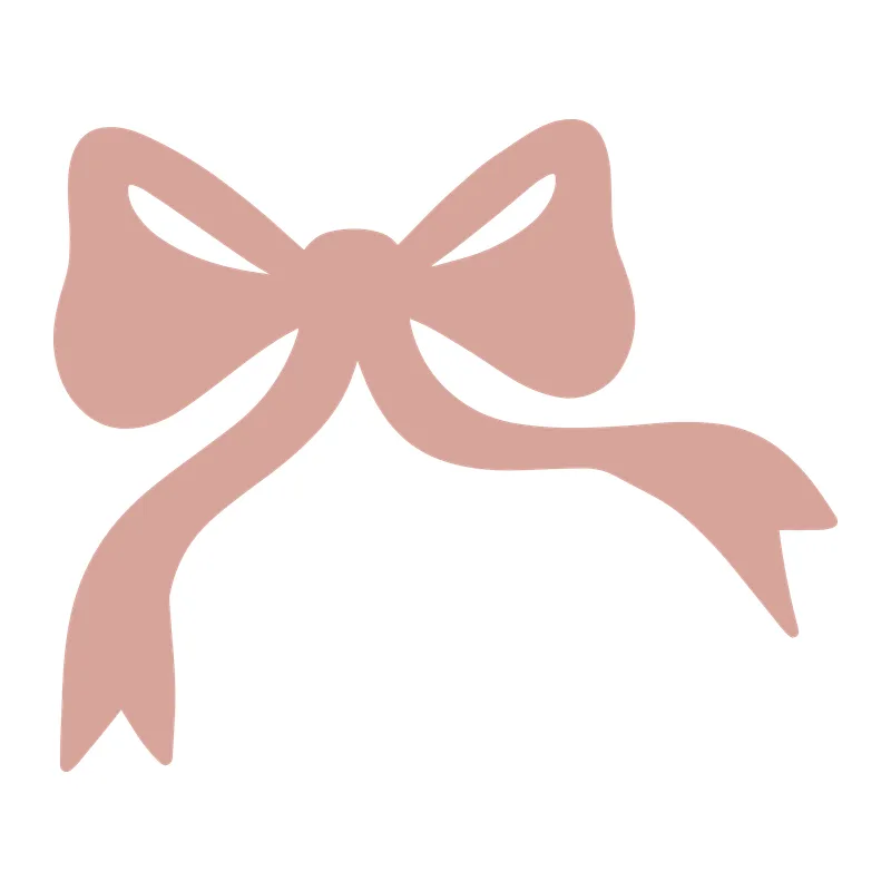 Dusty Pink Ribbon Bow