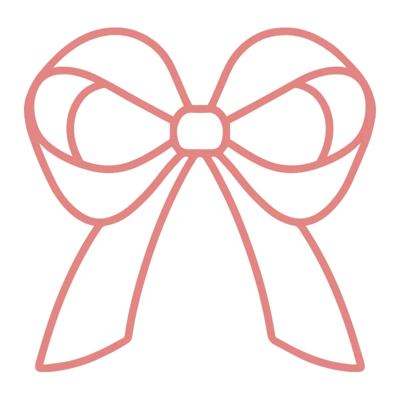 Outlined Ribbon Bow