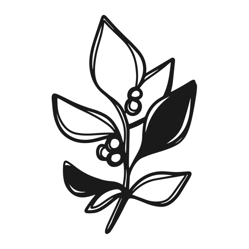 Branch of Leaves and Berries