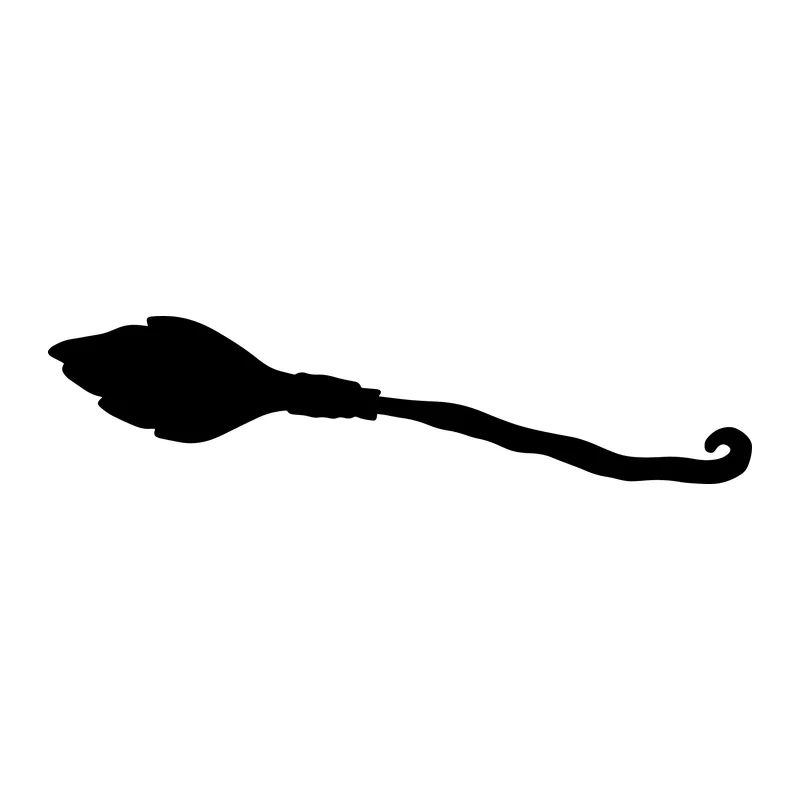 Witch's Broomstick Silhouette