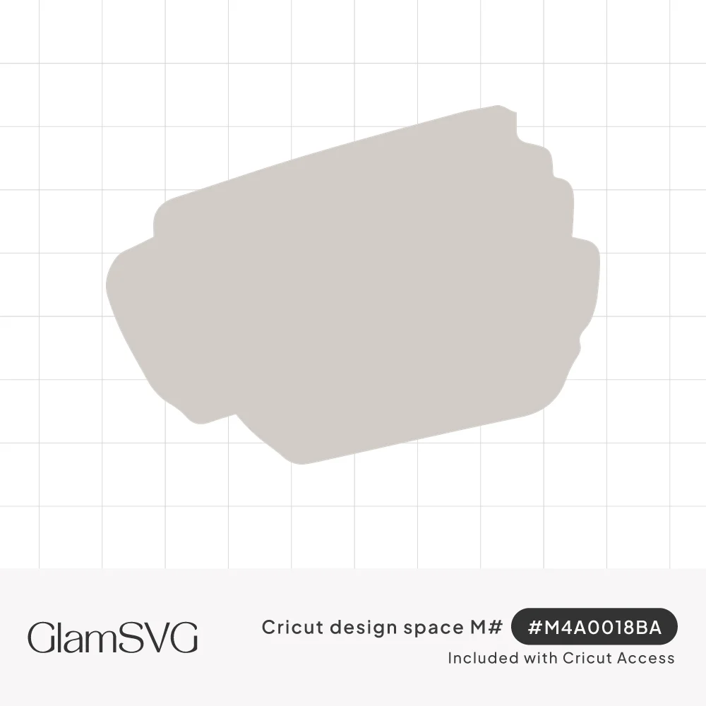 Light gray paint brush stroke shape with ragged, layered edges on the right side