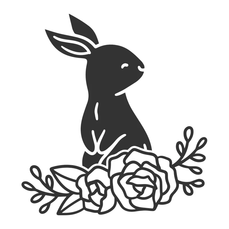 Bunny With Roses