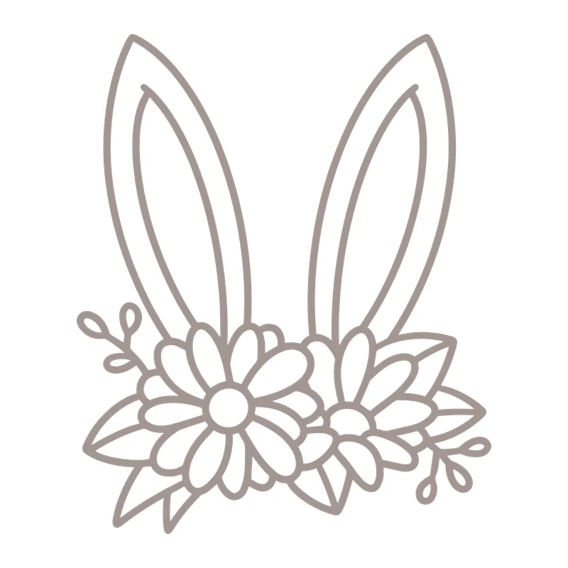 Bunny Ears and Flowers