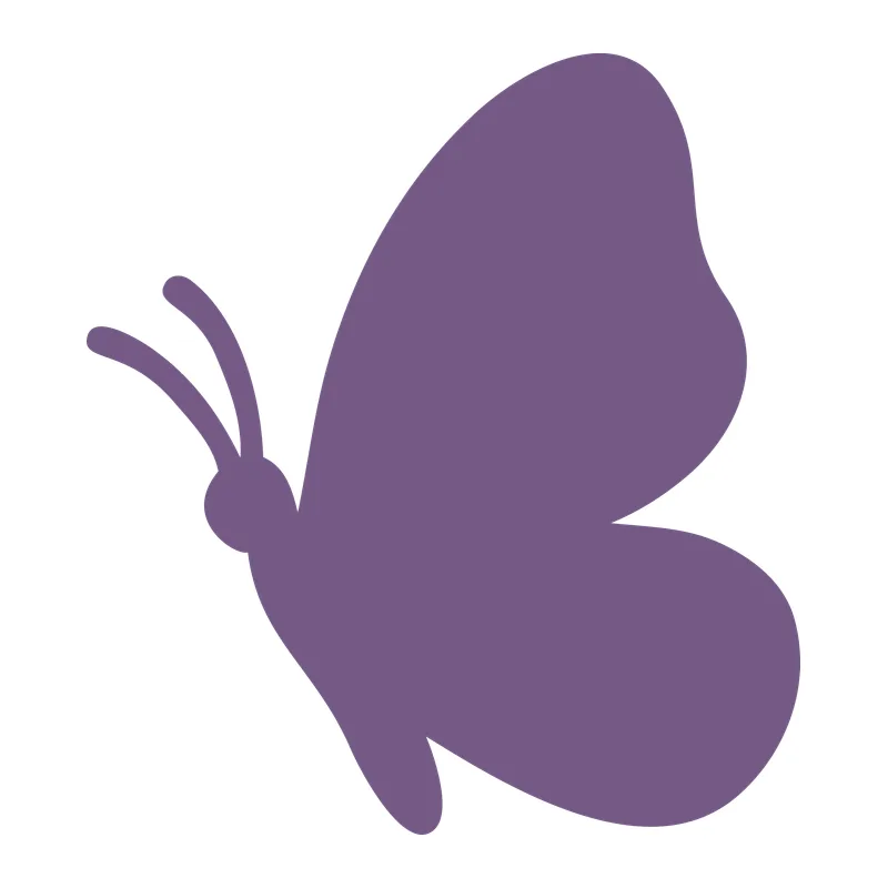 Butterfly Side Silhouette
