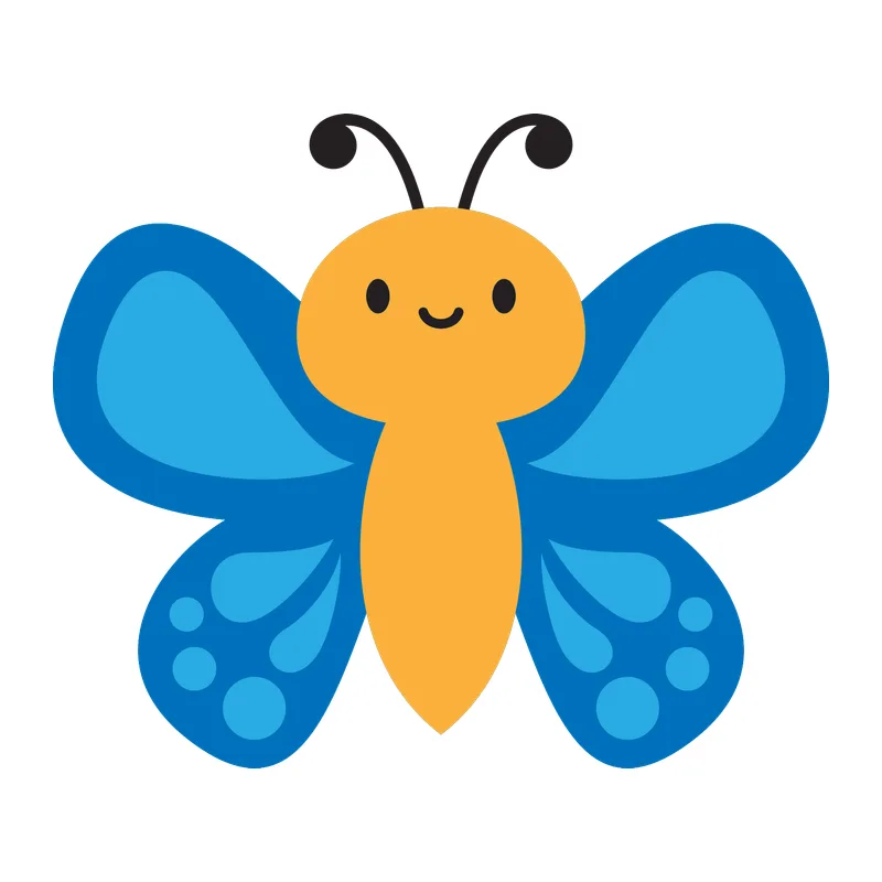 Cute Smiling Butterfly