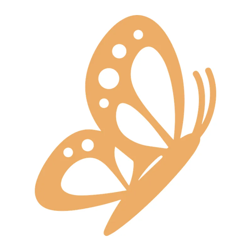 Butterfly in Flight Silhouette