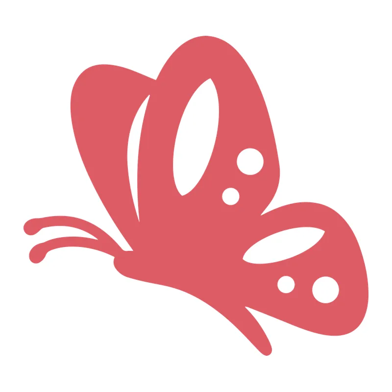 Side View Butterfly Silhouette