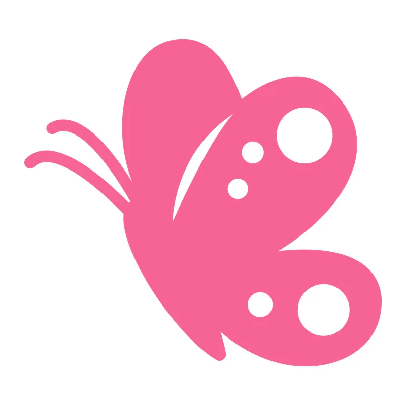 Pink Side View Butterfly