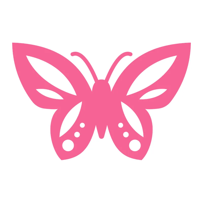 Pink Silhouette Butterfly