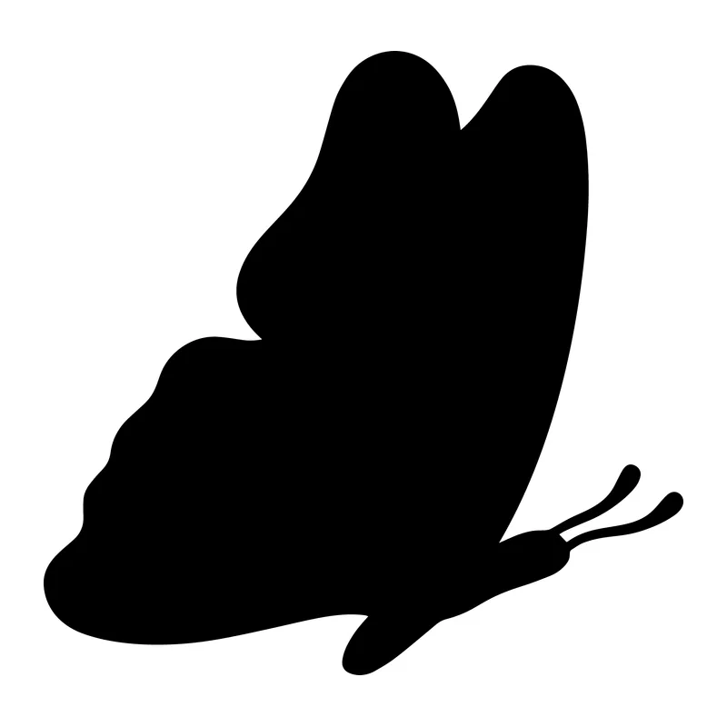 Side View Butterfly Silhouette
