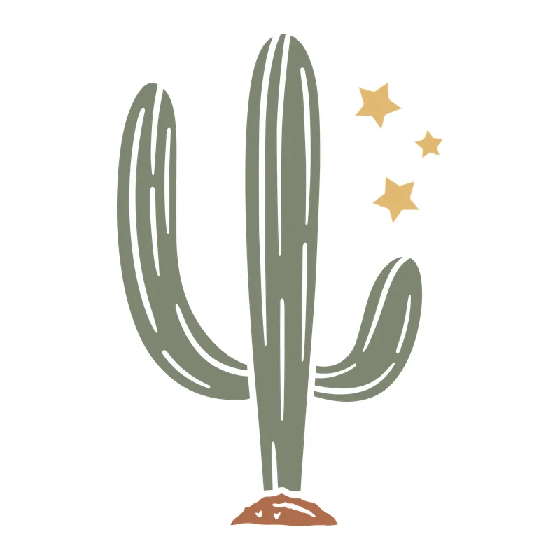 Saguaro Cactus With Stars