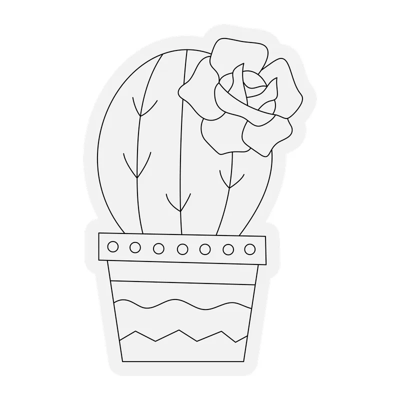 Blooming Potted Cactus