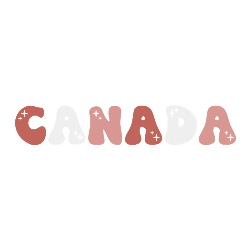 Groovy Canada Bubble Letters