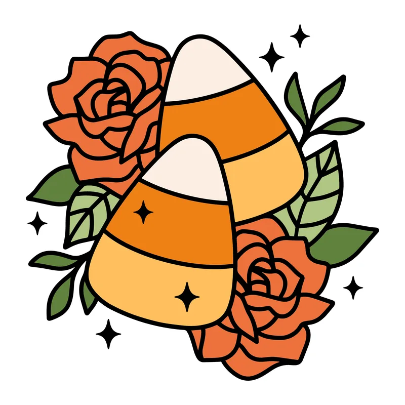 Candy Corn and Roses